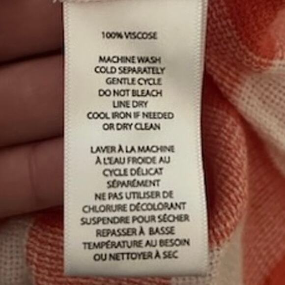 Beachlunchlounge Raw Hem Orange White Check Sleeveless Blouse Shirt SP Country - Picture 7 of 10